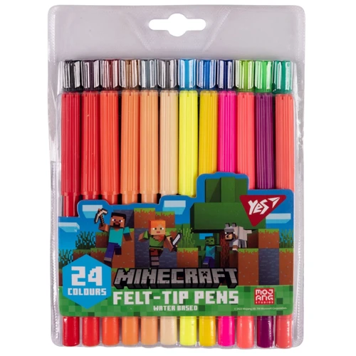 Фломастеры YES Minecraft 24 цвета (650554)