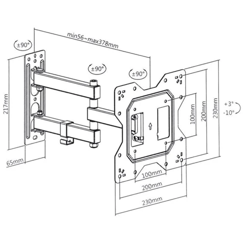 Кронштейн для ТВ ITech LCD523B
