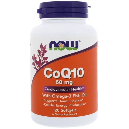 NOW Foods CoQ10 60 mg with Omega 3 Fish Oils 120 caps