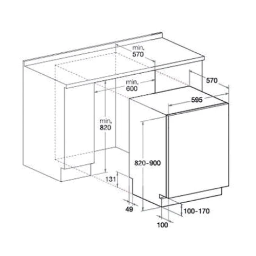 Встраиваемая посудомоечная машина Hotpoint-Ariston ELTB 4B019 EU: Цвет белый