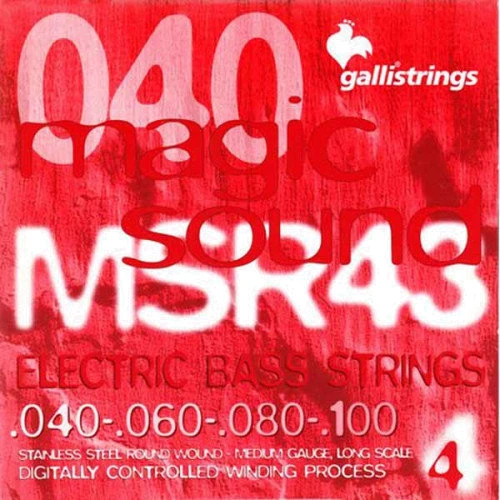 Струна для гитар Струны для бас-гитары Galli Magic Sound MSR43 (40-100) Stainless Steel Regular