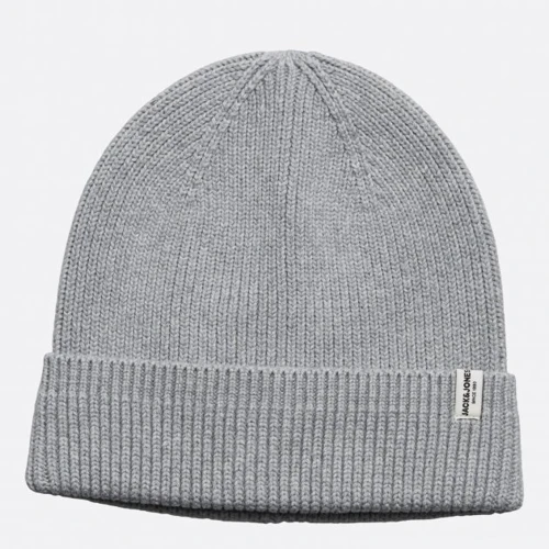 Чоловіча шапка Jack & Jones сіра меланж (12193386)