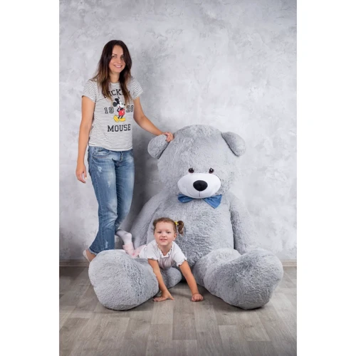 Мягкая игрушка Уильям 250 см серый