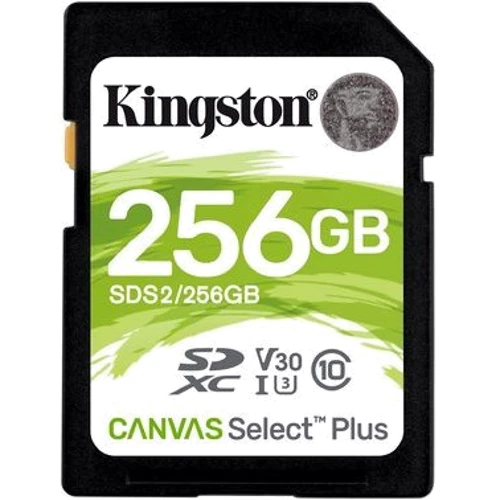 Kingston 256GB SDXC Class 10 UHS-I U3 V30 Canvas Select Plus (SDS2/256GB) (Карти пам'яті)(78737455)(Stylus Approved)