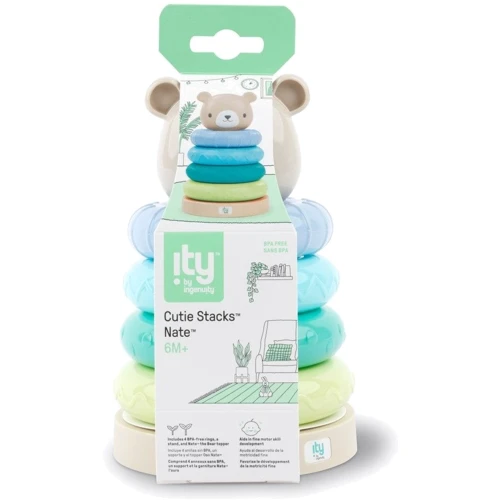 Игрушка-пирамидка Ingenuity Cutie Stacks - Nate (074451168794): Тип пирамидка