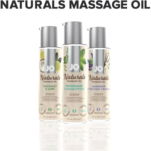 Массажное масло System JO Naturals Massage Oil Peppermint&Eucalyptus с натуральными эфирными маслами (120 мл)