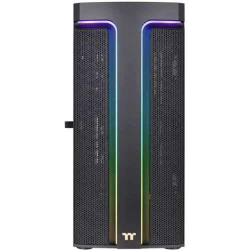 Корпус ThermalTake H590 TG ARGB Black (CA-1X4-00M1WN-00): Материал передней панели пластик и металл