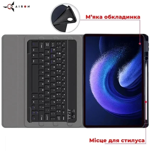 Аксессуар для планшетных ПК AirOn Premium Case Smart Keyboard Black for Xiaomi Mi Pad 6 / 6 Pro фото 7