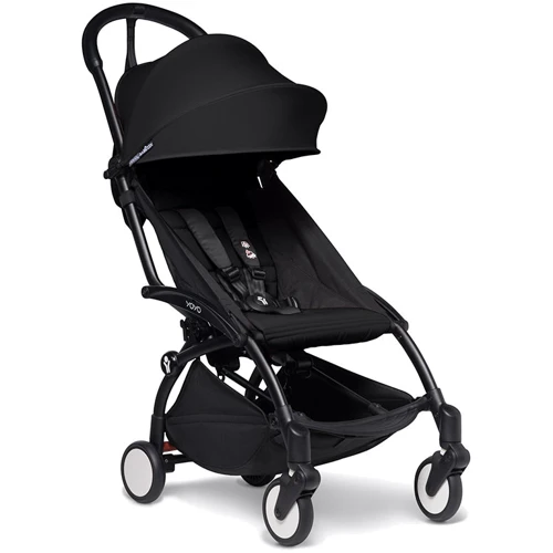 Прогулочная коляска BABYZEN YOYO² Plus 6+ (капюшон, матрасик) Black/Черный (черная рама): Материал колес резина