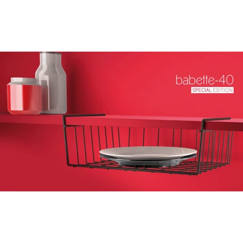 Корзина подвесная Metaltex BABETTE-40 40x26x14см черный (363740 022): Материал нержавеющая сталь