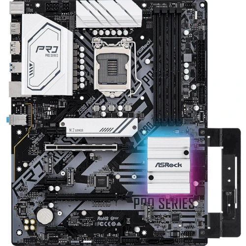 ASRock Z590 Pro4 ATX 4xDDR4 4800, M2, HDMI, DisplayPort: Оперативная память 4xDDR4 4800 МГц, до 128 ГБ
