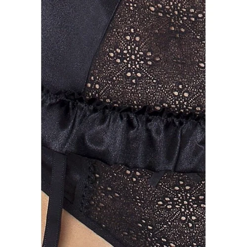 Черный эротический корсет Passion CAROLYN CORSET black 6XL/7XL