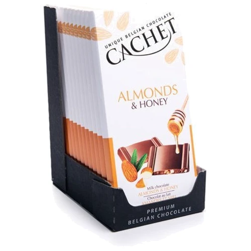 Шоколад Cachet Chocolate Almonds & Honey 100 г (DL12249): Умови зберігання в сухом месте, вдали от солнечных лучей