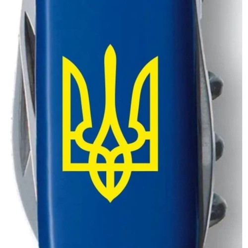 Мультитул Victorinox Spartan Ukraine 91мм/12 функций/синий /Трезубец желтый (1.3603.2_T0018u): Количество инструментов 12