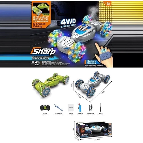 Машина на радіокеруванні: викрутка, підсвічування, звук, пульт 2.4G + браслет для керування (2 кольори) (JD 155-18 A Штрих = 80232)