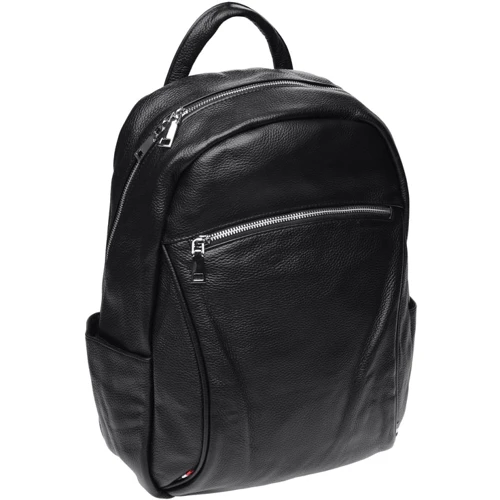 Чоловік рюкзак Borsa Leather чорний (k168004-black): Матеріал Натуральна шкіра
