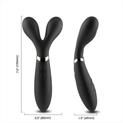 Двусторонний вибростимулятор BOSS Dual-head Massager Y-Wand Black (BS5200026)