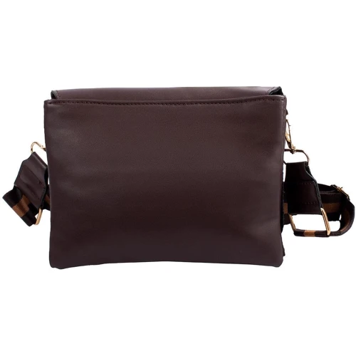 Женская сумка почтальонка Valiria Fashion темно-коричневая (4DETBI8809-10): Застежка Магнитная