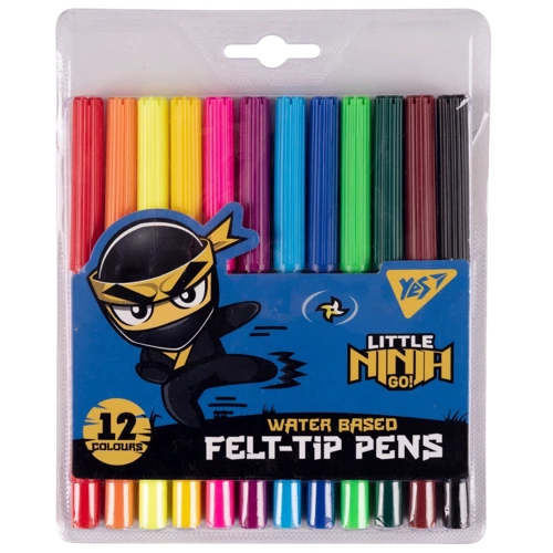 Фломастеры YES Ninja 12 цветов (650530)