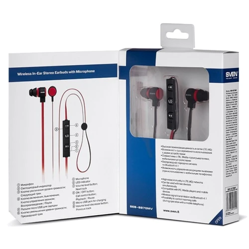 Наушники SVEN SEB-B270MV Black/Red: Тип крепления крепление на шее
