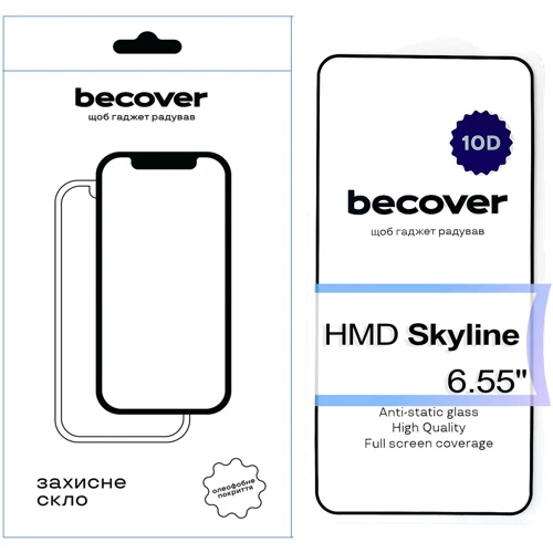 BeCover Tempered Glass 10D Black for HMD Skyline (713573): undefined undefined