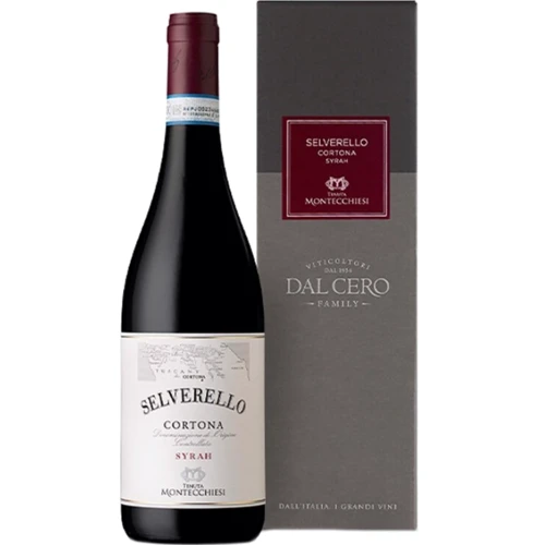 Вино Tenuta Montecchiesi Selverello Syrah Cortona DOC gift box червоне сухе 13.5% 0.75 л (WHS8059617871611)