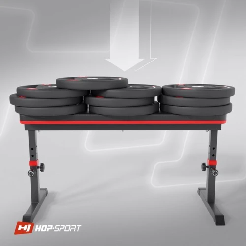 Скамья для жима и пресса Hop-Sport HS-1025 PRO тренировочная: Конструкция стационарная
