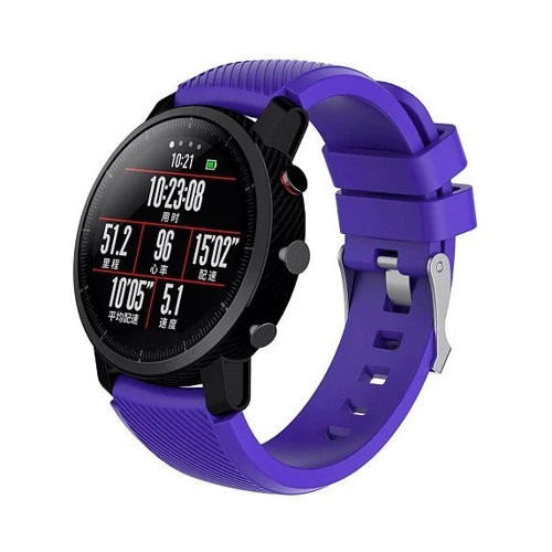 Ремешок Xiaomi Silicone Strap for Amazfit Stratos, 22mm, Dark-Purple (AMZSTRSILSTR-DV): Совместимость с брендом AmazFit