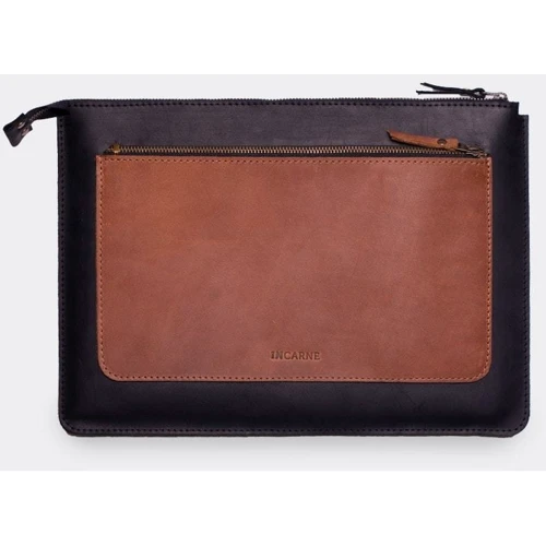 INCARNE Handmade Mocco Black/Cognac for MacBook Pro 16"