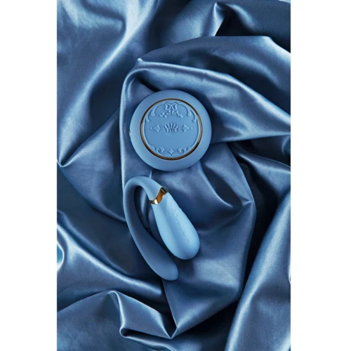 Вібратор ZALO FANFAN для пар блакитний