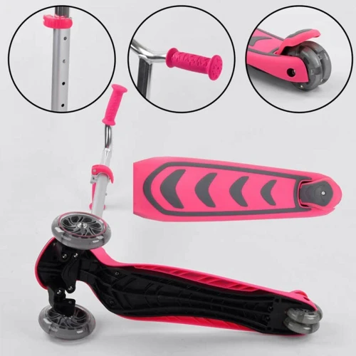 Самокат трехколесный Best Scooter розовый (Y-00211): Максимальная допустимая нагрузка, кг 60