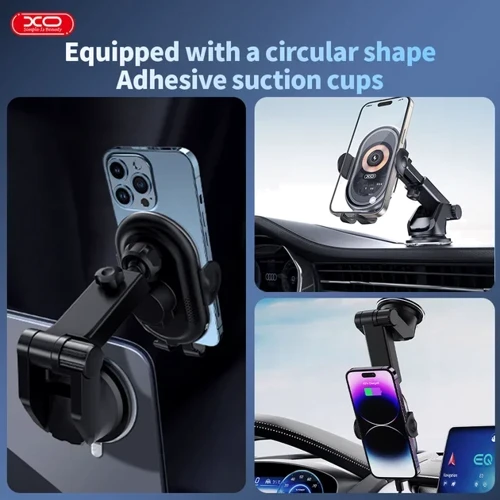 Держатель XO Car Holder WX038 Wireless Charger 15W Black фото 6