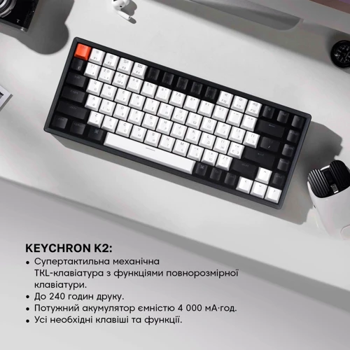 Клавиатура Keychron K2 84 keys, Aluminum Frame Hot-Swap Gateron RGB, Red (K2C1H_KEYCHRON) фото 13