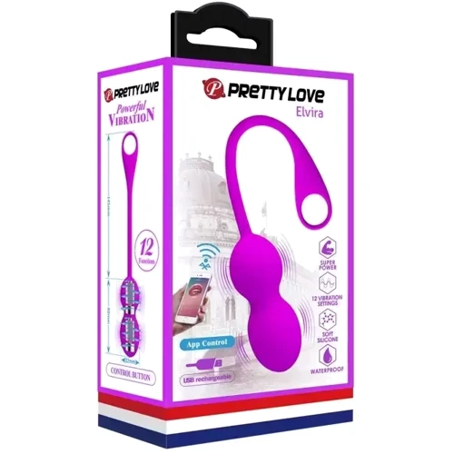 Вагинальные шарики с вибрацией и управлением с смартфона LYBAILE Pretty Love Elvira, BI-210212HP