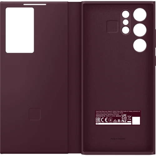 Чехол для телефонов Samsung Smart Clear View Cover Burgundy (EF-ZS908CEEGRU) for Samsung S908 Galaxy S22 Ultra: Пленка в комплекте нет