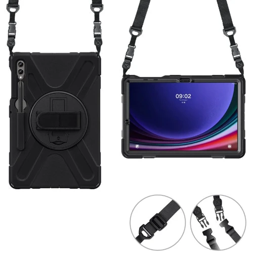 Аксессуар для планшетных ПК BeCover Heavy Duty Case with Stand Black for Samsung X810 Galaxy Tab S9 Plus / S9 FE Plus SM-X610/SM-X616B (710445) фото 3