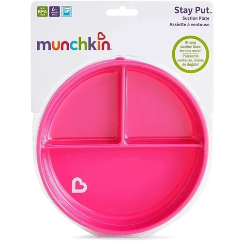 Тарелка Munchkin Stay Put на присоске розовая (27160.02) (2900990828395) фото 5