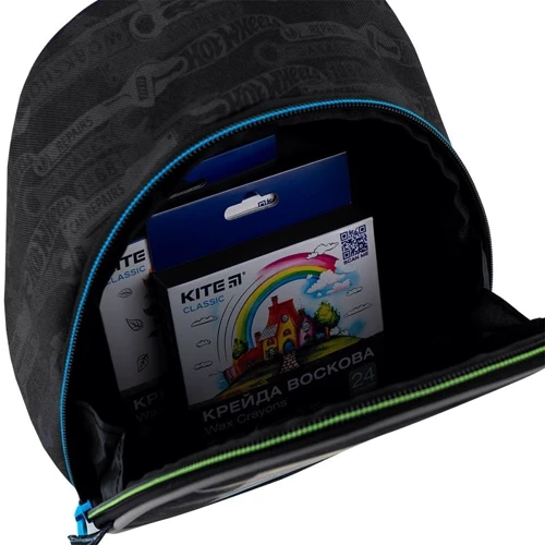 Рюкзак детский Kite HW25-538XXS Kids 538 Hot Wheels: Спинка Мягкая (без ребер жесткости)