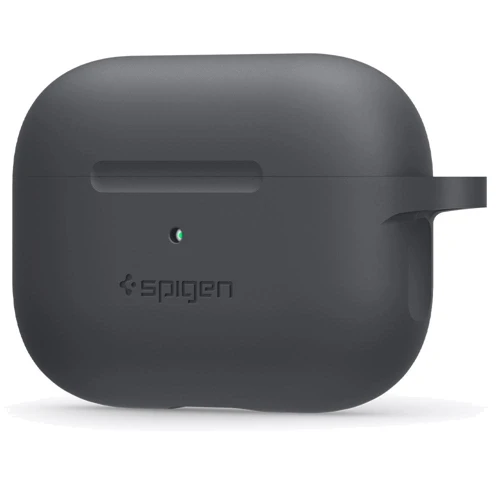 Чехол для наушников Spigen Silicone Fit with Belt Charcoal (ASD00536) for Apple AirPods Pro фото 3