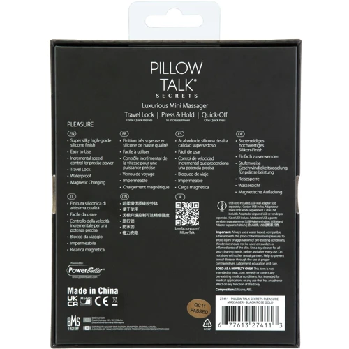 Вибромассажер Pillow Talk Secrets - Pleasure - Clitoral Vibrator Wand - Black