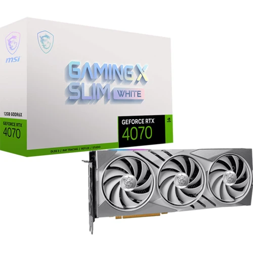 Видеокарта MSI GeForce RTX 4070 GAMING X SLIM WHITE 12G