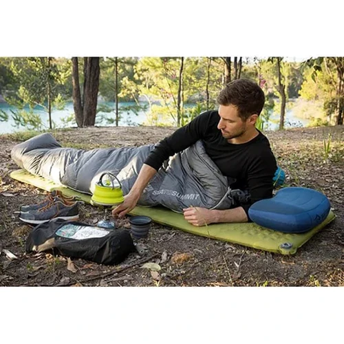Самонадувний килимок Sea to Summit Camp Mat 198х64х3.8 см Olive (STS AMSICMRL) фото 5