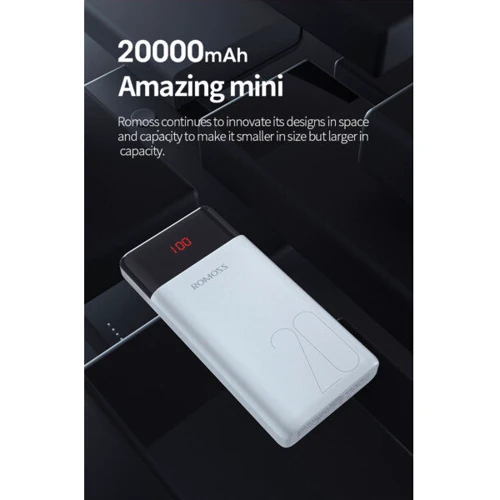 Внешний аккумулятор Romoss Power Bank 20000mAh LT20PS White (PLM20-102-1131H): Количество USB 2