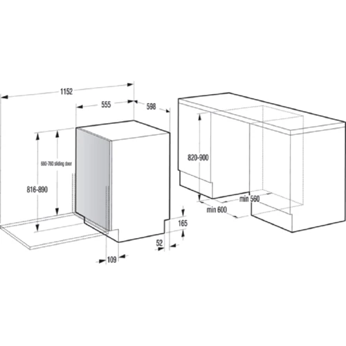 Встраиваемая посудомоечная машина Gorenje GV673A65