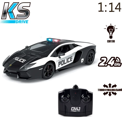 Автомобиль KS Drive на р/у Lamborghini Aventador Police (1:14, 2.4Ghz) (114GLPCWB): Масштаб модели 1:14