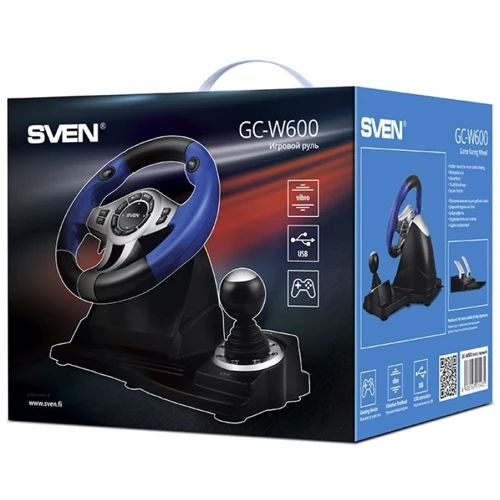 Игровой руль SVEN GC-W600: Интерфейс подключения проводная USB