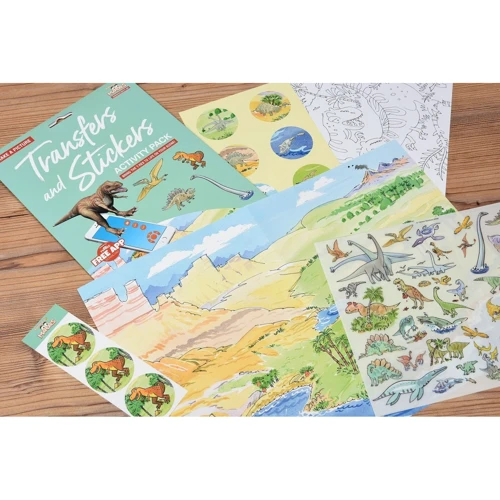 Набор переводных наклеек Scribble Down с онлайн приложением Динозавры, А4