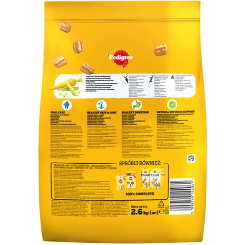 Сухой корм для взрослых собак Pedigree с птицей и овощами 2.6кг (5998749144961): Тип Сухой корм