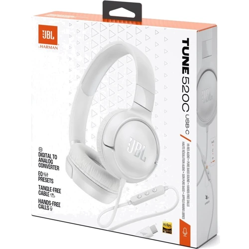 Наушники JBL Tune 520C USB-C White (JBLT520CWHT) UA