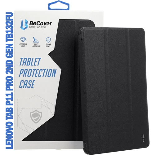 Аксессуар для планшетных ПК BeCover Smart Case Black for Lenovo Tab P11 Pro (2nd Gen) (TB-132FU/TB-138FC) 11.2" / Lenovo Xiaoxin Pad Pro  2022 (708697)